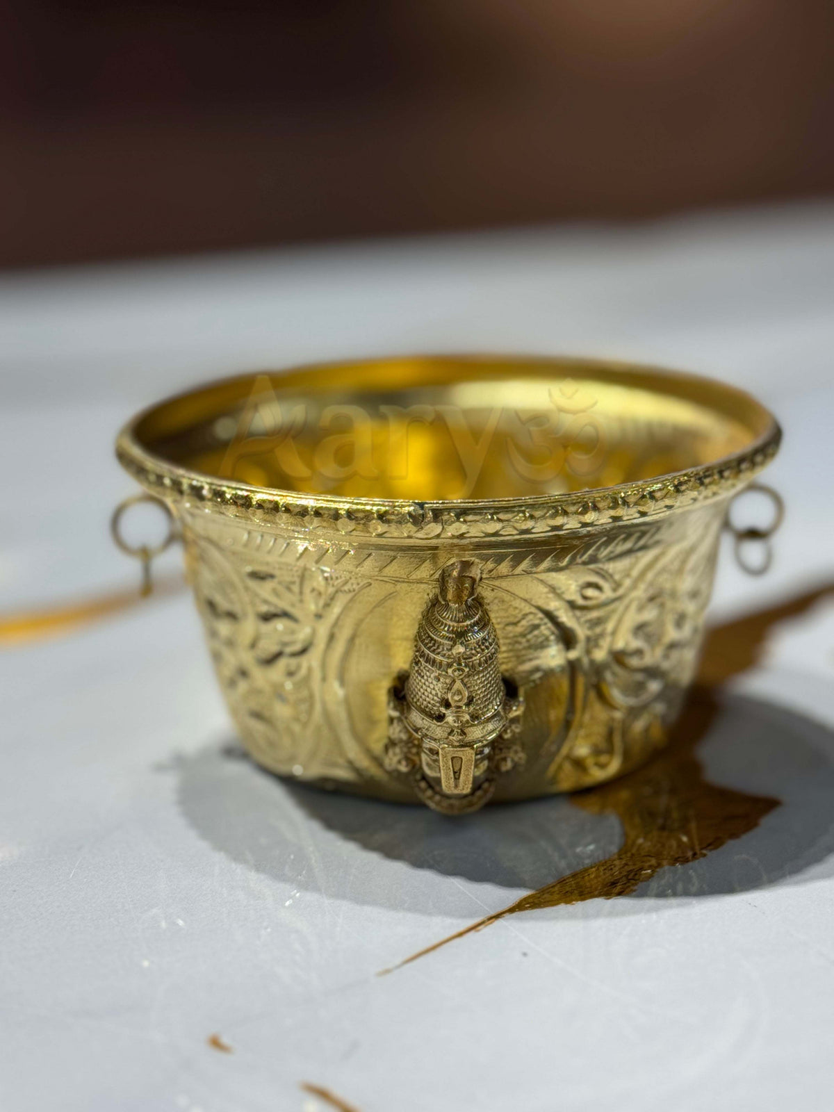 Brass Prasadam Bowl - Balaji Face