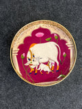 Gold Finish Metal Tray Round 8 inch - Design A