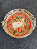 German Silver Round Tray 8 inch - Design H