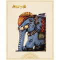 Hand-Painted Wooden Elephant Head Wall Bracket – Set of 2 (12×6″)