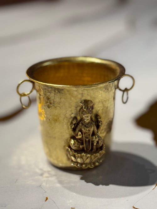 Balaji & Letchumi Face Brass Tumbler
