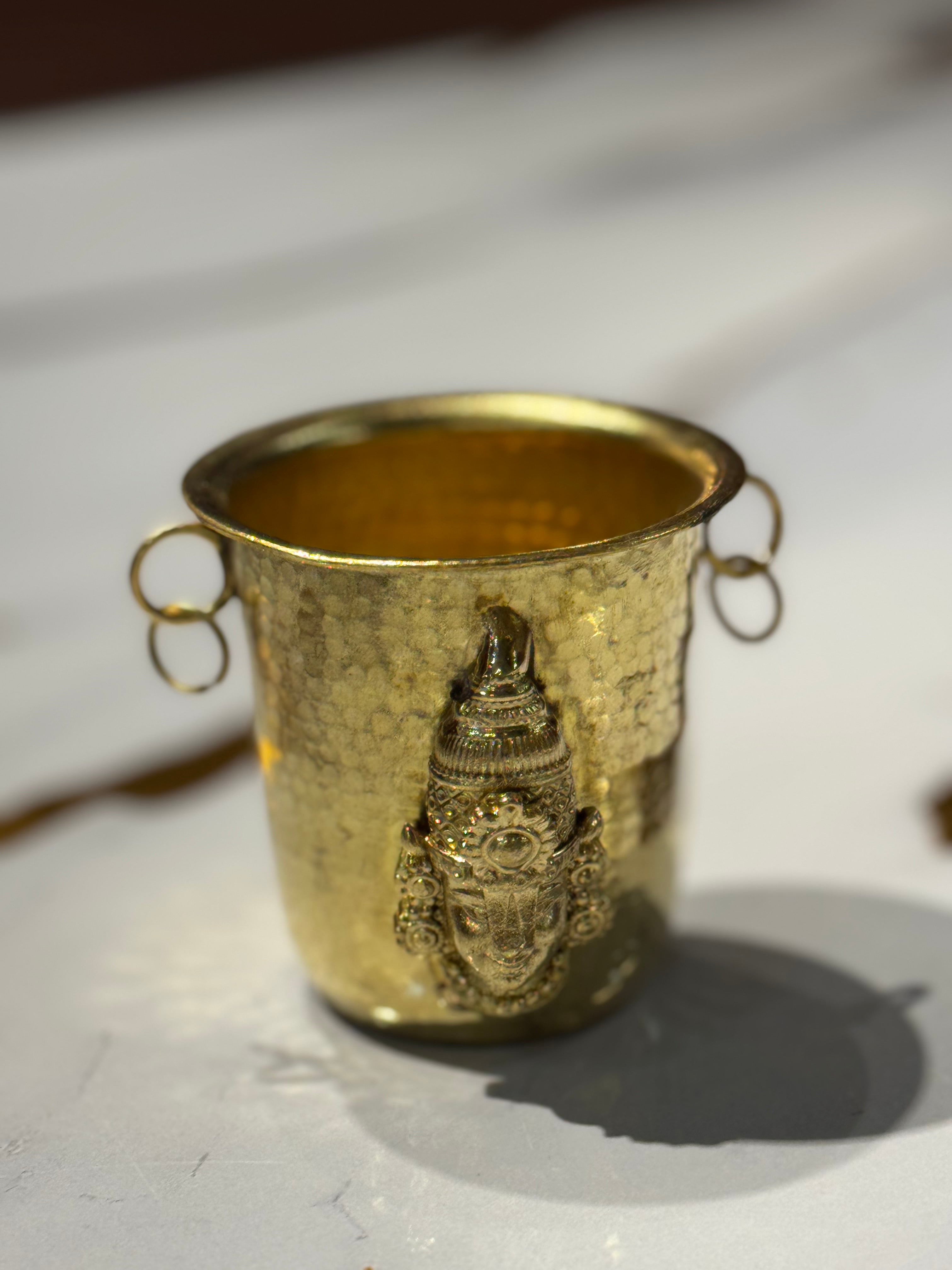 Balaji & Letchumi Face Brass Tumbler