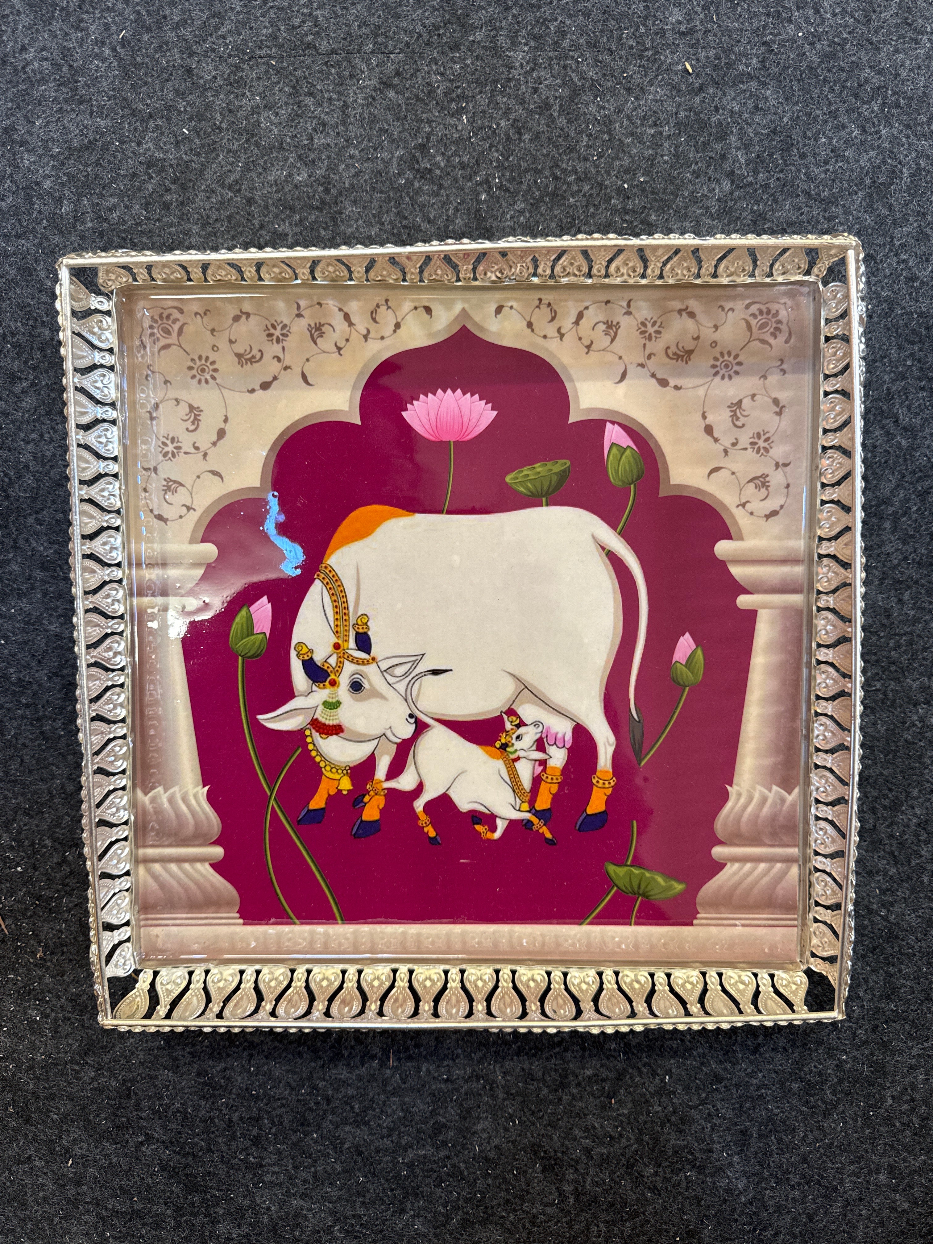German Silver Square Tray 10 inch - Design A