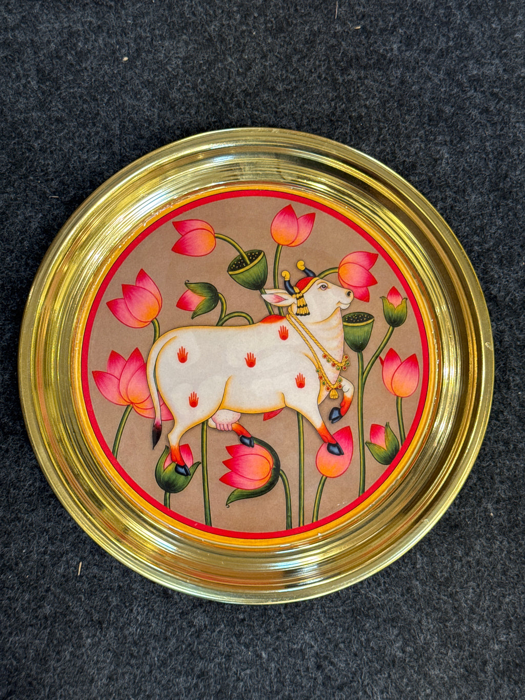 Brass Plate 8 inch - Design H