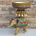 Elephant Brass Urli, Antique Finish (21″)