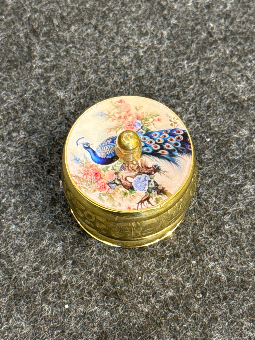 Brass Pichwai Kum Kum Holder - Design B
