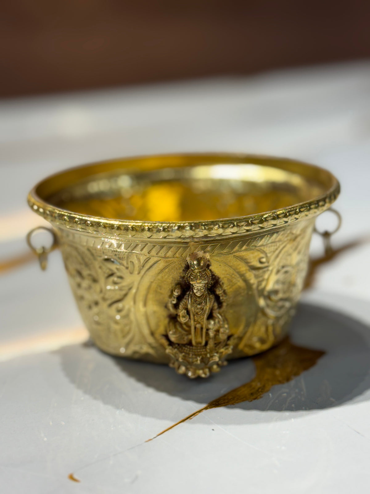 Brass Prasadam Bowl - Balaji Face