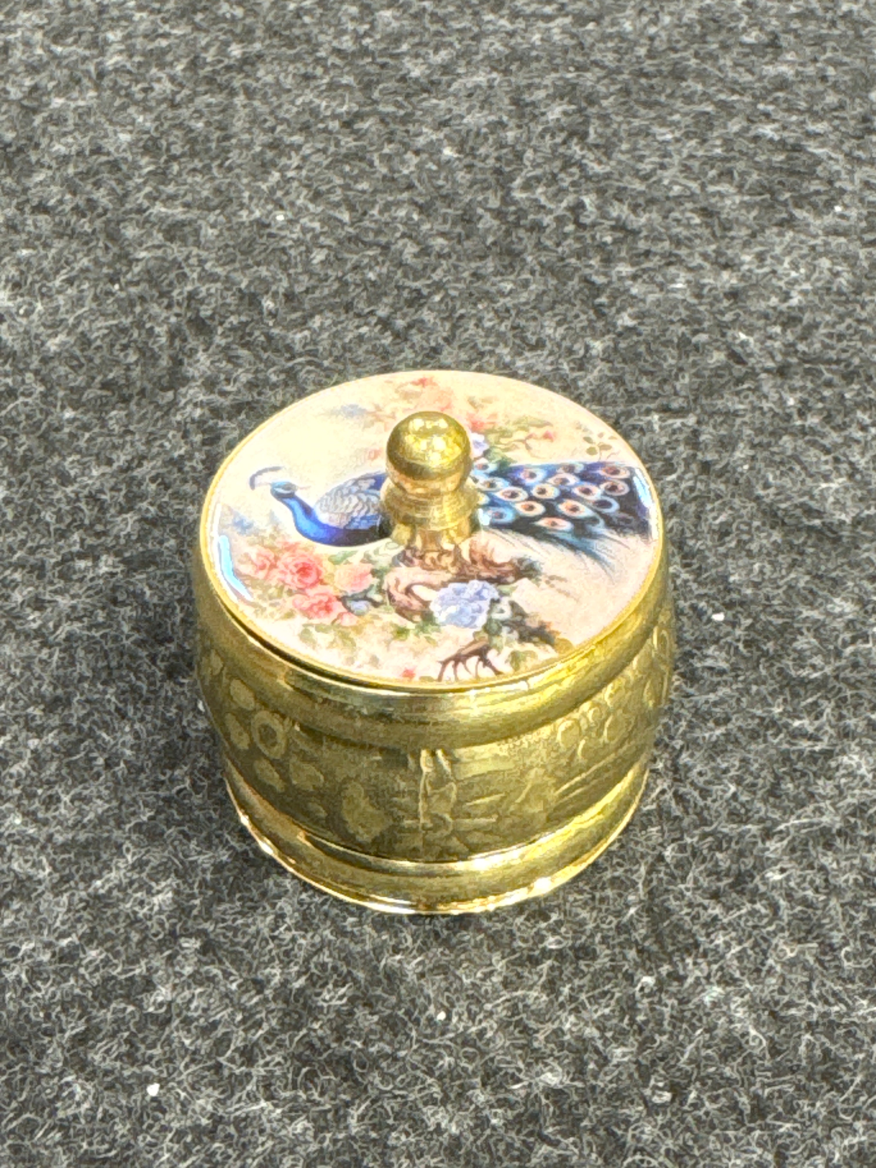 Brass Pichwai Kum Kum Holder - Design B