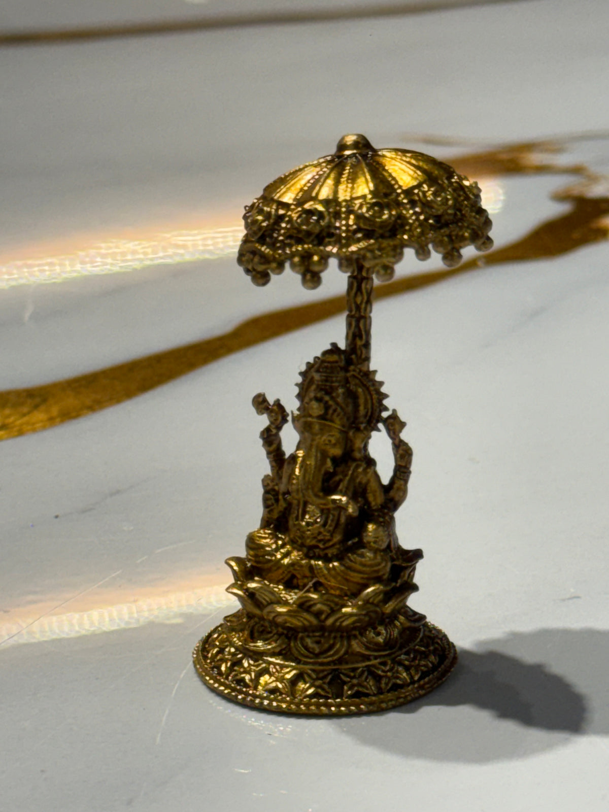 Lakshmi & Ganesh Umbrella Statue Set (Pair)