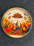 Gold Finish Metal Tray Round 8 inch - Design C