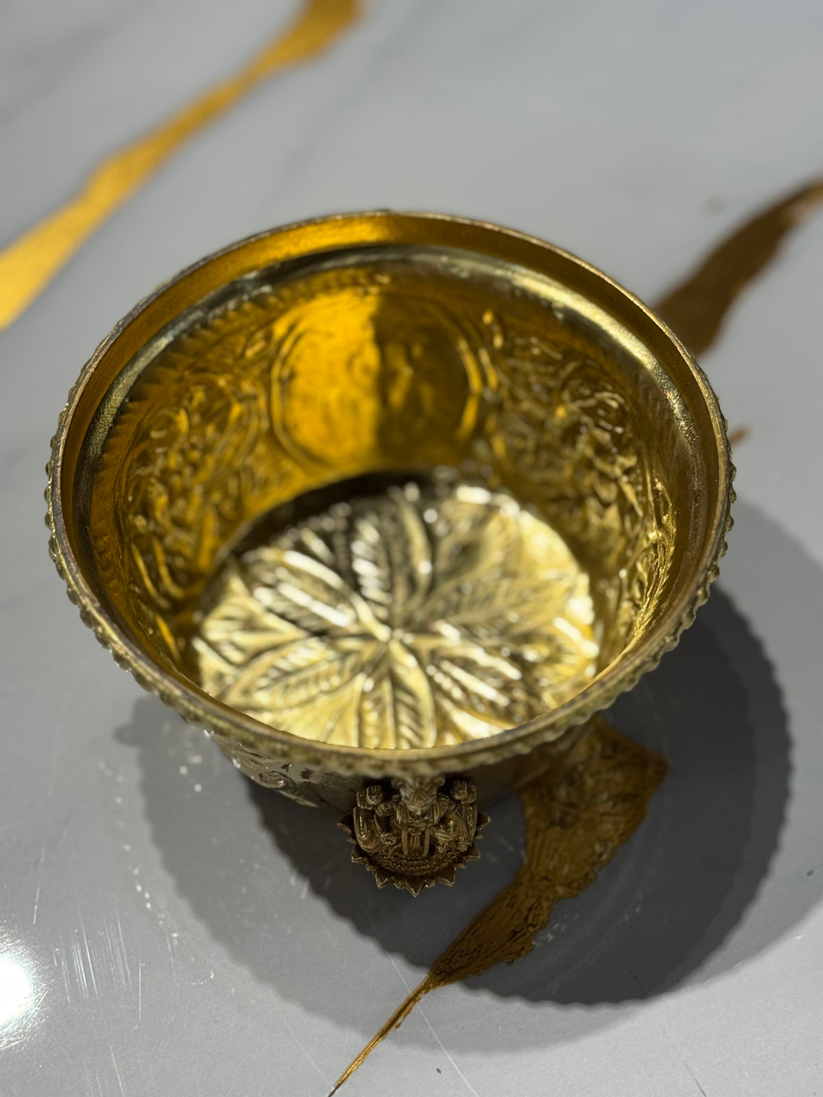 Brass Prasadam Bowl - Balaji Face