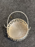 German Silver Round Basket 4 inch - Plain
