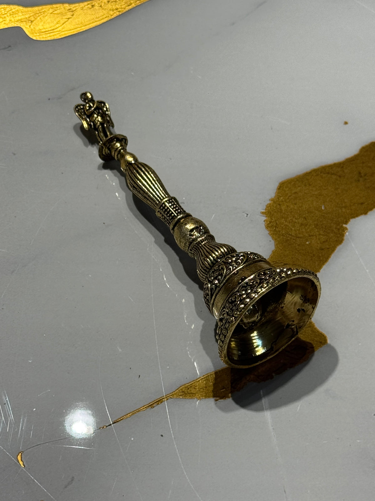 Garuda Bell - Ornate Brass Handbell