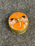 Brass Pichwai Kum Kum Holder - Design E