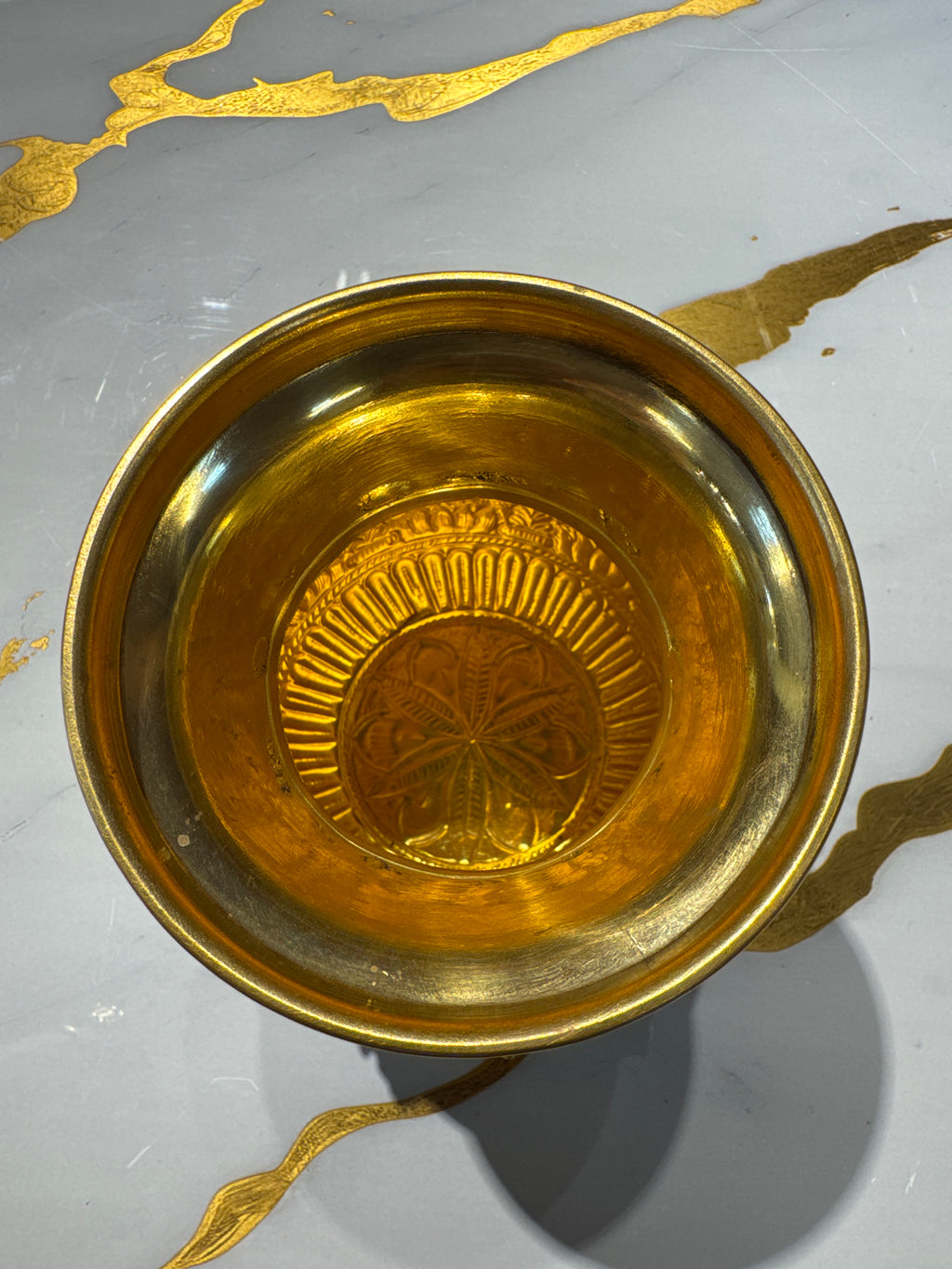 Handcrafted Brass Ashtalakshmi Kalasam / Embossed Divine Brass Pot