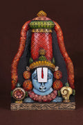 Wooden Hand Carved Painted - Balaji Head Wall panel