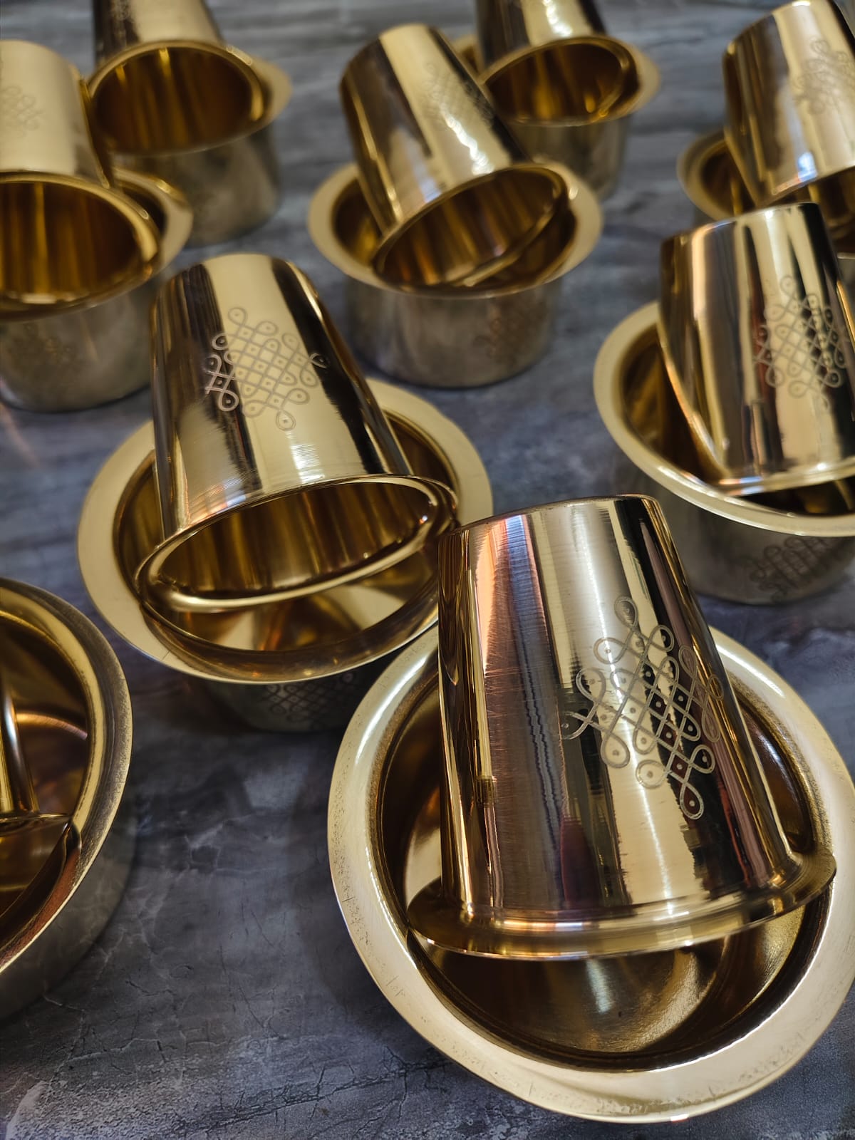 Preorder Brass Coffee Tumbler – Design M